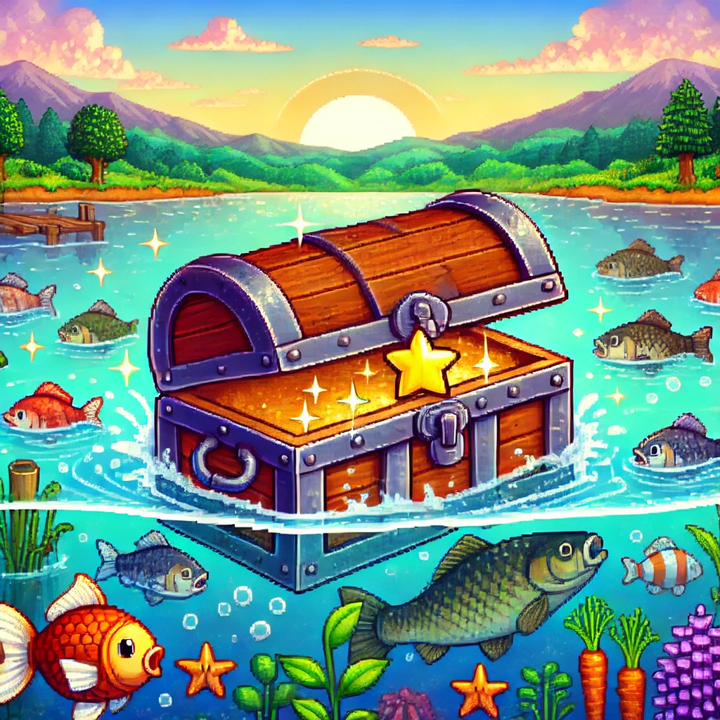 星露谷物语百科探索《星露谷物语》钓鱼宝箱：位置、奖励与最佳策略配图