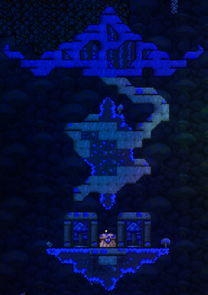 泰拉瑞亚灾厄模组百科神龛地下发光蘑菇生物群落配图