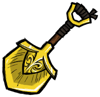 饥荒联机版百科黄金铲子物品皮肤配图