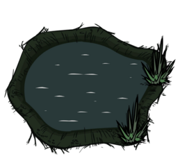 饥荒联机版百科池塘物品属性配图