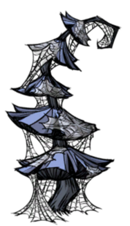 饥荒联机版百科蛛网蓝蘑菇树植物属性配图