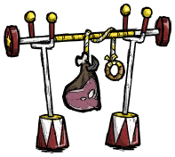 饥荒联机版百科晾肉架（普通）建筑皮肤配图