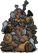 摇摇欲坠的垃圾堆