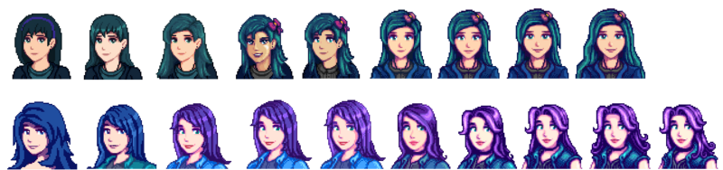 星露谷物语百科阿比盖尔设定演变配图