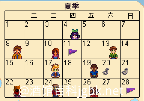 星露谷物语百科夏季事件配图
