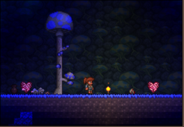 泰拉瑞亚原版百科生命水晶配图