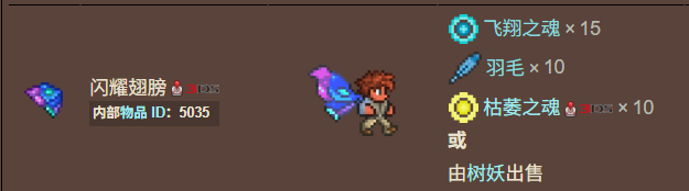 泰拉瑞亚原版百科闪耀翅膀获得方法配图