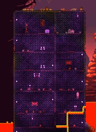 泰拉瑞亚原版百科废墟建筑配图