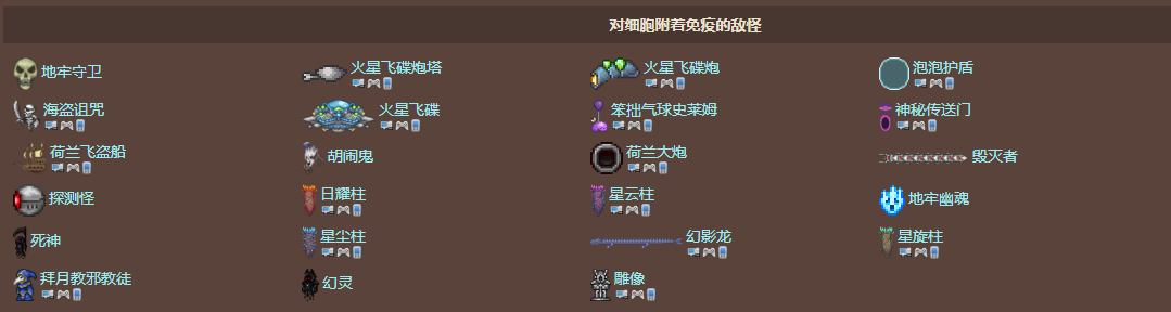 泰拉瑞亚百科星尘细胞法杖免疫的 NPC配图 泰拉瑞亚百科星尘细胞法杖免疫的 NPC配图